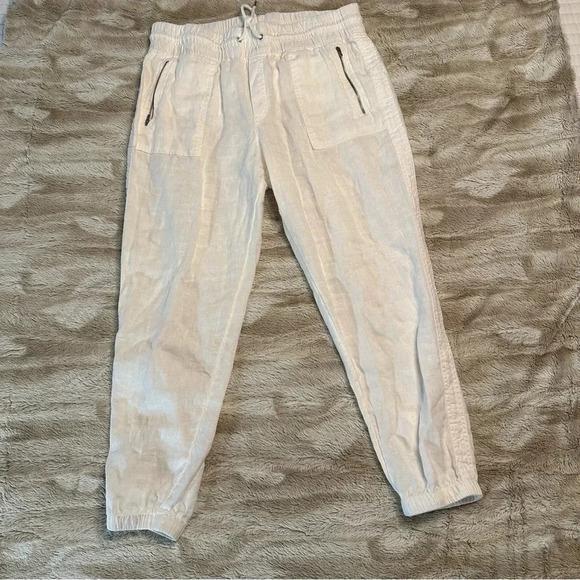 ATHLETA  RETREAT LINEN HIGH RISE JOGGER size 14 (C)3 - Picture 2 of 12
